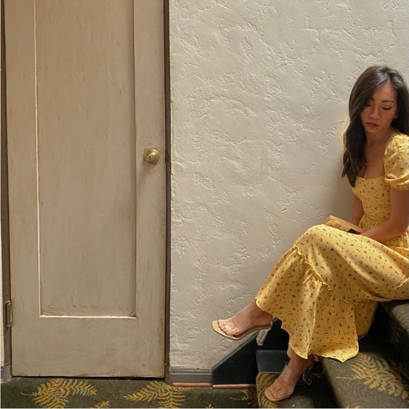 Reformation Yellow Floral Dress - Picture 5 of 12